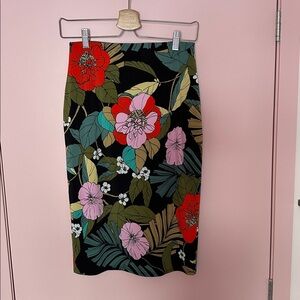 Guess Black Skirt with Floral Design